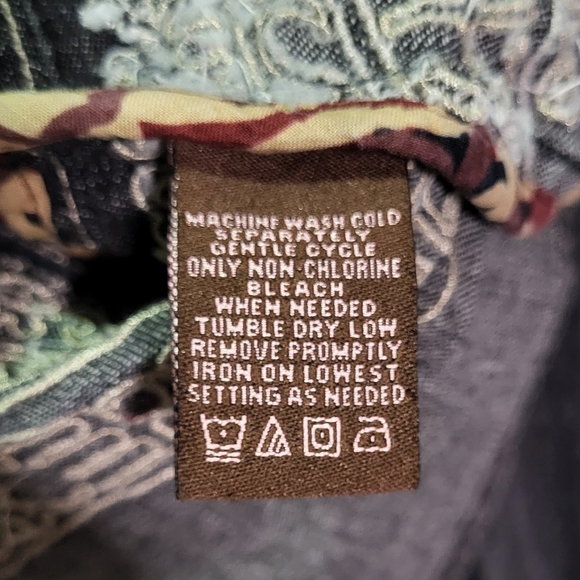 Bandolino Women's Black Vintage Embroidered Zip-Up Jean Jacket Size 6 (Small) - Picture 11 of 11